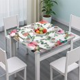 thumbnail image 3 of Stylish Floral Square Tablecloth with Elastic Fit, Machine Washable Polyester Fabric for 36x36 Inch Tables, Ideal for Kitchens, Patios, and Parties, 3 of 6