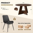 thumbnail image 2 of Hawsaiy 5 Piece Round Dining Table Set for 4, 47.3" Kitchen Dining Table with Storage Shelf & 4 PU Leather Dining Chairs, Modern Kitchen Table Set with Crossed Metal Legs, 2 of 11