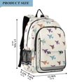 thumbnail image 2 of FORMRS Kids Backpack for School Unisex 17" Casual Bookbag Travel Daypack with Compartment Pockets, Colorful Cartoon Planes Pattern, 2 of 7