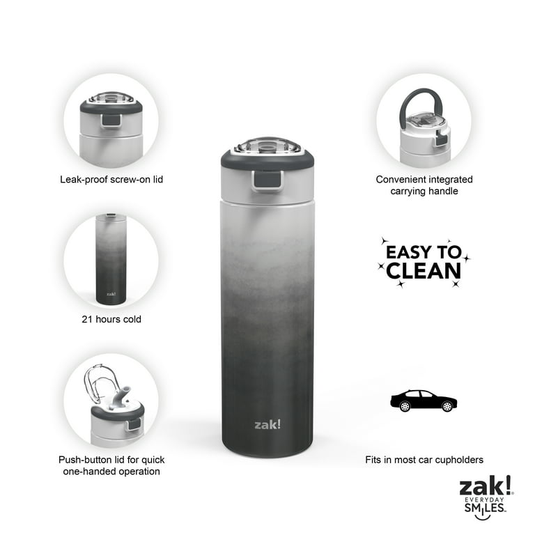 Akyta 24 OZ Water Bottle, Sports Vacuum Insulated Water Bottle with Straw  lid, Keep Water cold/Hot, Double Walled Stainless Steel, Leakproof Wide