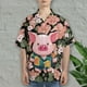 thumbnail image 3 of Camisa hawaiana divertida para hombre, linda camiseta hawaiana con estampado 3D de cerdo, blusa informal de manga corta con solapa, ropa de calle para hombre, 3 of 5