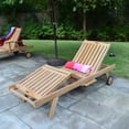 thumbnail image 3 of Ash & Ember Grade A Teak Reclining Sun Lounger, Four Adjustable Backrest Position, Fold-Up Knee Positions, Pull-Out Tray, Weather-Resistant Outdoor Solid Wood Patio Furniture, 3 of 6