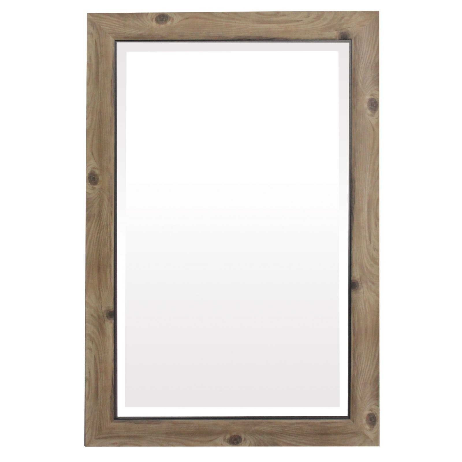 Yosemite Home Gray Wood Frame with Black Trim Wall Mirror