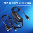 thumbnail image 4 of VGA a HDMI-Compatible+3.5 Audio+USB Adaptador Cable Monitor Proyector Conector Universal Accesorios Electrónicos, 4 of 9