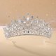 thumbnail image 3 of Zhuge Tiara de boda para novia, diadema de princesa, corona nupcial, joyería para el cabello con diamantes de imitación de cristal, decoración para novia, cumpleaños, graduación, boda (verde), 3 of 4