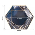 thumbnail image 2 of BalsaCircle 25 Navy Blue 7" Hexagon Disposable Salad Paper Plates Gold Trim Wedding Party, 2 of 8