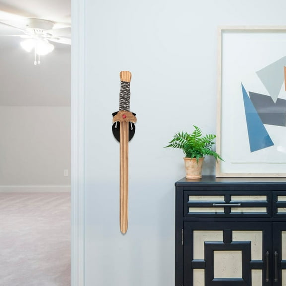 STRANDCHIC 2PCS Sword Wall Mount Display Hooks in Black Acrylic for Wall Mounting and Decoration