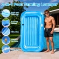 thumbnail image 6 of KOPPOP 77" x 48" XL Inflatable Tanning Pool Lounger Float with Sprinkler, 6-in-1 Suntan Tub Sunbathing Bed for Adults with Pillow & Cup Holder, 6 of 6