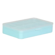 (2 pack) Everything Mary 10 Compartment Plastic Bead Storage Box, Teal (Single)