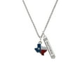 thumbnail image 2 of Delight Jewelry Silvertone Enamel Lone Star Texas Silvertone Mother Daughter Bar Charm Necklace, 23", 2 of 4