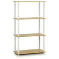 thumbnail image 4 of Furinno Turn-N-Tube Multipurpose 23.6 W x 11.6 D x 43.3 H 4-Shelf Freestanding Shelves, Blonde Maple and White, 4 of 11