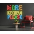 thumbnail image 2 of More Ice Cream Please Neon Sign, Ice Cream parlor Wall Art, 2 of 4