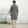 thumbnail image 6 of Robes for Men, PUTUO Mens Robe, Lightweight Soft Spa Nightgowns Pajamas for Men with Pockets, Grey, 6 of 6