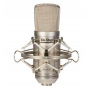 On-Stage AS800 Large-Diaphragm FET Condenser Microphone - Bundle With H&A Broadcast Arm with Internal Springs and Integrated XLR Cable, H&A Pop Filter with Gooseneck