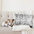 thumbnail image 4 of Ambesonne Nature Throw Pillow Cover 2 Pack, Twiggy Tree Branches, 20", Black and White, 4 of 7