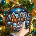 thumbnail image 5 of RYRDWP Halloween Pumpkin Stained Glass Window Hanging Decoration, 5 of 5