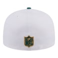 thumbnail image 4 of Men's New Era White/Green Philadelphia Eagles Scripted 59FIFTY Fitted Hat, 4 of 7