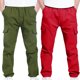thumbnail image 1 of Cowsor 2PC Boys Cargo Sweatpants Casual Hiking Pants Joggers Athletic Trousers Cotton Loose Straight Pants for Men, 1 of 6