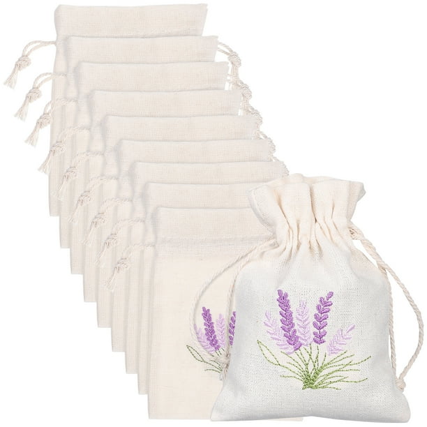 Bolsita de regalo, bolsita de lavanda rellenable, bolsita para guardarropa (S), 10 Uds.