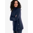 thumbnail image 4 of ellos Women's Plus Size Side Button Turtleneck Sweater - 26/28, Soft Camel, 4 of 7