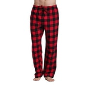 Men Casual Plaid Pajama Pants High Waist Loose Lounge Sleep Pants Christmas Homewear