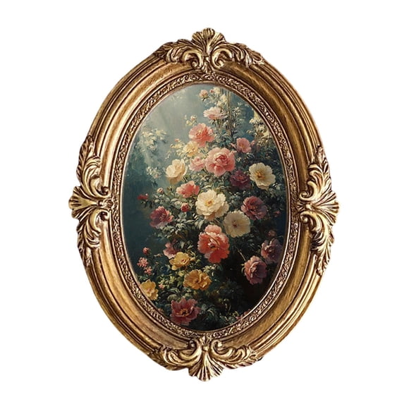 DOLITY Vintage Oval Picture Frame European Style Baroque for Living Room Table Home