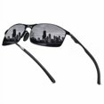 thumbnail image 2 of Rectangular Polarized Sunglasses Men Lightweight Outdoor Casual Glasses UV400, 2 of 10