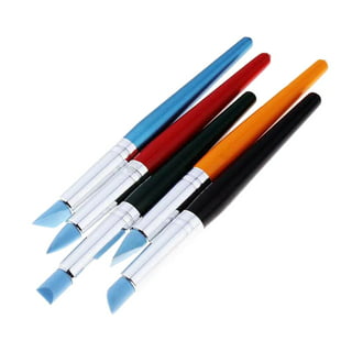5pcs Rubber Silicone Tip Paint Brushes for Watercolor Oil Painting
