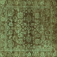thumbnail image 1 of Ahgly Company Indoor Square Oriental Turquoise Blue Traditional Area Rugs, 4' Square, 1 of 4
