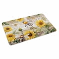 thumbnail image 4 of Sunflower Door Mat Indoor Outdoor, Vintage Summer Bee Botanical Farmhouse Non Slip Welcome Mat with Rubber Backing, Absorbent Fabric Front Door Mats Entryway Rug for Home Patio Entrance 18"x30", 4 of 9