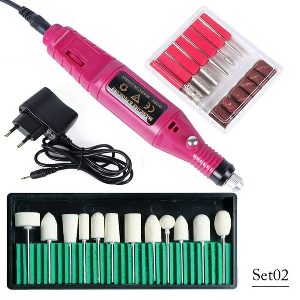 Juego de taladro eléctrico para uñas, equipo de molienda, molino para manicura y pedicura, herramienta profesional de pulido de uñas fuerte, LEHBS-011P Tan Jianjun unisex