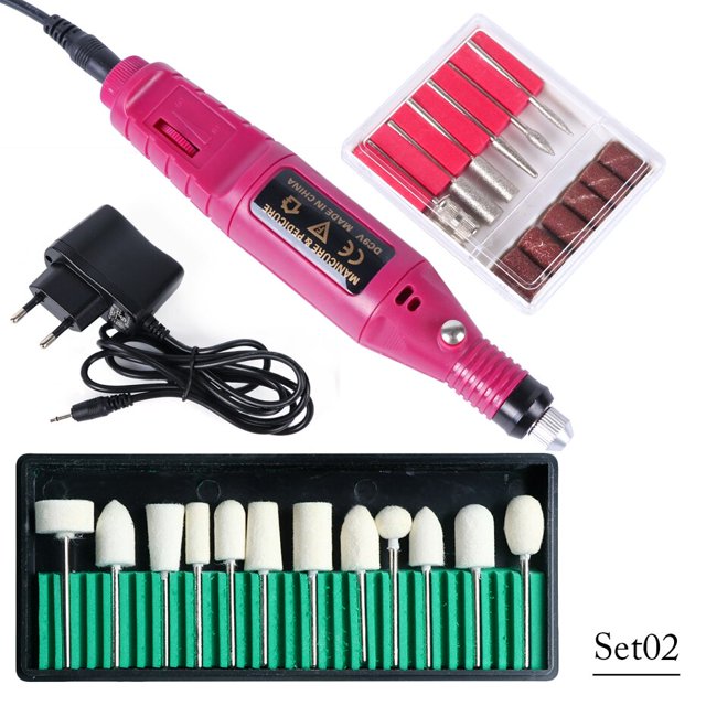 Juego de taladro eléctrico para uñas, equipo de molienda, molino para manicura y pedicura, herramienta profesional de pulido de uñas fuerte, LEHBS-011P Tan Jianjun unisex