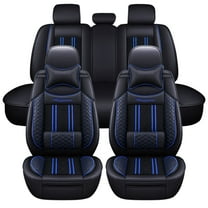 Maidao Car Seat Covers Leather Full Set for Jeep for Renegade 2014-Present Compatible Airbag Waterproof Front Rear Cushion Protector with Headrest and Pillow