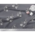 thumbnail image 2 of Soimoi Modal Satin Fabric Leaves & Floral Block Print Sewing Fabric Yard 42 Inch Wide, 2 of 3