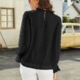 thumbnail image 4 of Blusa De Cuello Alto Para Mujer, Blusa Casual De Manga Larga Con Pu?os Elásticos De Gasa Para Dama Para Citas Para La Oficina ANGGREK Otros, 4 of 6