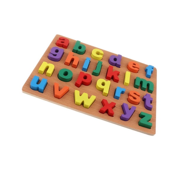 Wooden Jigsaw Puzzle Board Kids/Baby Cognitive Toy Cognitive Toy Kids Lowercase Letters