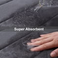 thumbnail image 4 of Alfombrilla de baño - Parte trasera antideslizante, suave forro polar coralino, muy absorbente (gris, 43x61 cm), 4 of 4