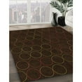 thumbnail image 3 of Ahgly Company Machine Washable Indoor Square Transitional Black Brown Area Rugs, 6' Square, 3 of 7