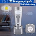 thumbnail image 5 of 3 Pack 4 in 1 LED Emergency Lights for Home Power Failure, Rechargeable Plug in Flashlight Motion Sensor Night Light, Automatic Turn On Power Outage Light for Home Hurricane Supplies (Silver), 5 of 7