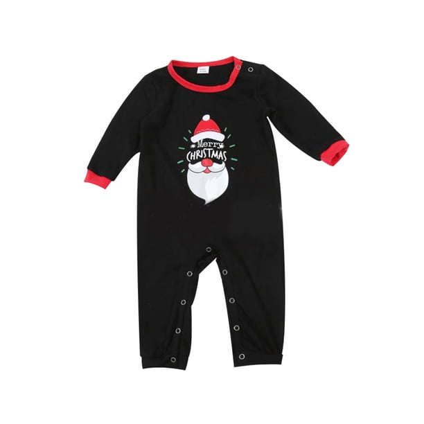 Matsuzay Conjunto de pijamas familiares de Navidad con cuello redondo, pantalones superiores, ropa de dormir BB Kits de decoración para fiestas bebé 3-6M Matsuzay HA001257-01