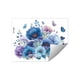 thumbnail image 2 of Colorful Blue Purple Flowers And Butterflies Bedroom Home Decoration Beautification Wall Stickers, 2 of 9