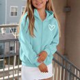 thumbnail image 6 of Kiijoy Girls Zip Up Fleece Hoodie Casual Active Long Sleeve Sweatshirt, Sizes 5-14, 6 of 8