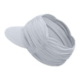 thumbnail image 5 of Gsakboxl Women UPF50+ Foldable Ponytail Sun Visor Cap, Ice Feel Lightweight Large Brim Empty Top Sports Hat for Outdoor Workout Hiking Baseball Cap Light Ashy One Size, 5 of 6