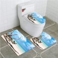 thumbnail image 1 of ABPHQTO Driftwood Seascape Theme Ramas en Sandy Beach Cuba y Sky Juego de alfombras de baño de 3 piezas Alfombra de baño Alfombra de contorno y tapa de inodoro ABPHQTO Cont-CHAPPLE-21016, 1 of 2