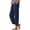 Navy, variant on Miqool Women's Linen Baggy Palazzo Pants High Waisted Wide Leg Lounge Pants Lightweight Casual Loose Fit Beach Yoga Trousers with Drawstring Waist and Pockets
