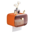 thumbnail image 1 of Box Waterproof Toilet Paper Holder Cute Rod Antlers Transparent Window Adjustable Hanging Wall Mounted Tissue Box Holder, 1 of 4