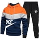 thumbnail image 5 of Conjuntos de otoño e invierno para hombre, sudadera con capucha y pantalones con cremallera, chándal informal, ropa deportiva de marca, novedad de 2024, 5 of 5