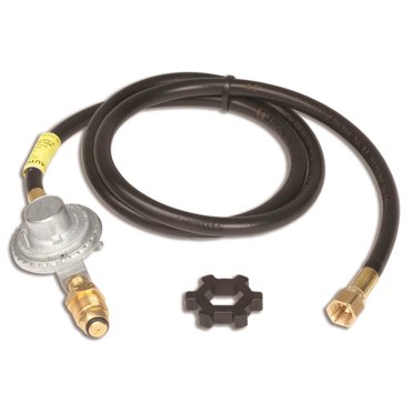 12ft Propane Regulator Hose Replacement – Indoor/Outdoor For Heater, Brass & Rubber