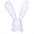 thumbnail image 1 of Women Lace Veil Mask Rabbit Ear Party Activities Headband Halloween Bunny Ears Hairband, 1 of 8