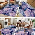 thumbnail image 5 of 3'x5' Area Rugs, Vintage Hydrangea Indoor Outdoor Area Rug for Living Room Bedroom, Spring Purple Flowers Garden Plants Washable Bathroom Rugs Kitchen Floor Carpet Mats Home Decor Aesthetic, 5 of 8